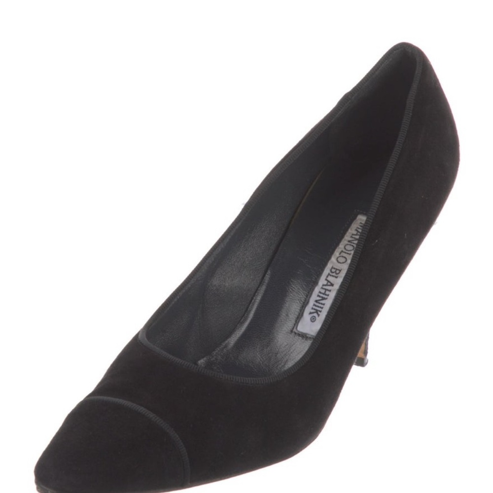 Manolo Blahnik Black Heels Classic Stiletto Pumps